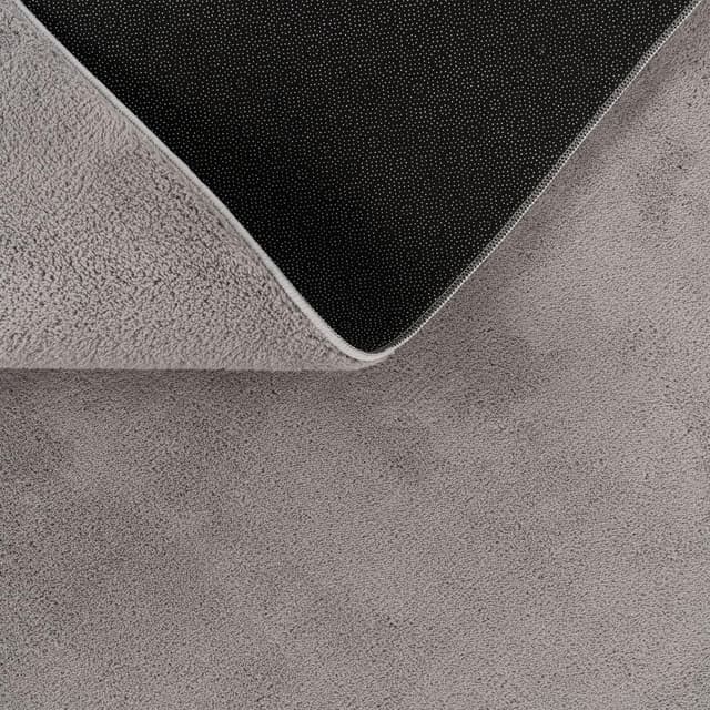 Detalle 2 de TT Home Wohnzimmer Teppich Kurzflor Grau 160x220