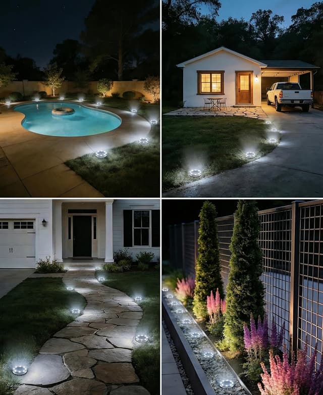 Detalle de LOTMOS Solar ground lights 8 LED