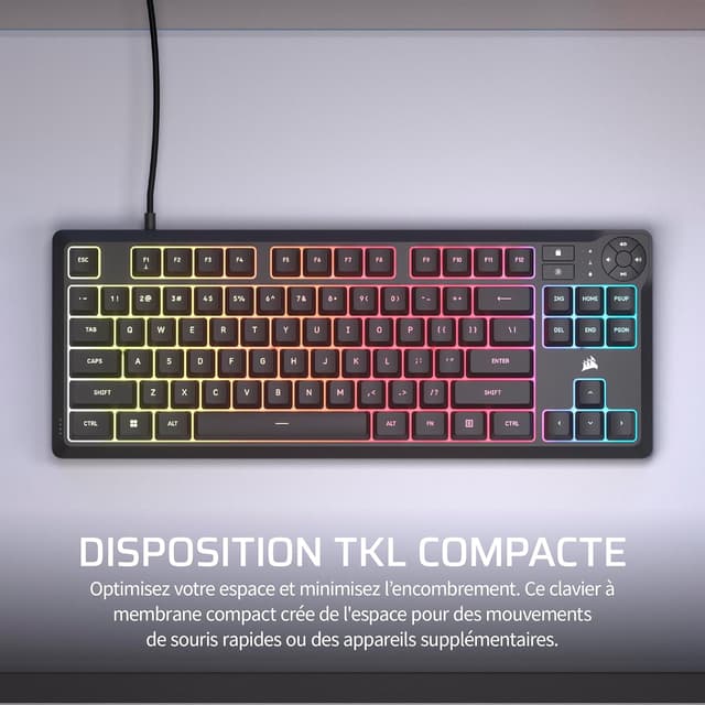 Detalle de Corsair K55 Core TKL clavier gaming 1000Hz