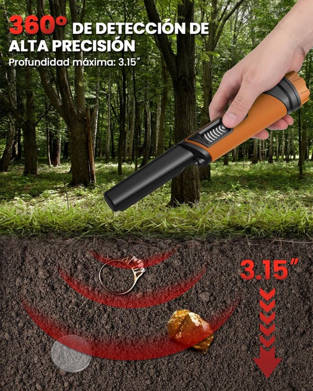 Detalle 2 de DR.ÖTEK Pinpointer IP68 con LCD 8 cm