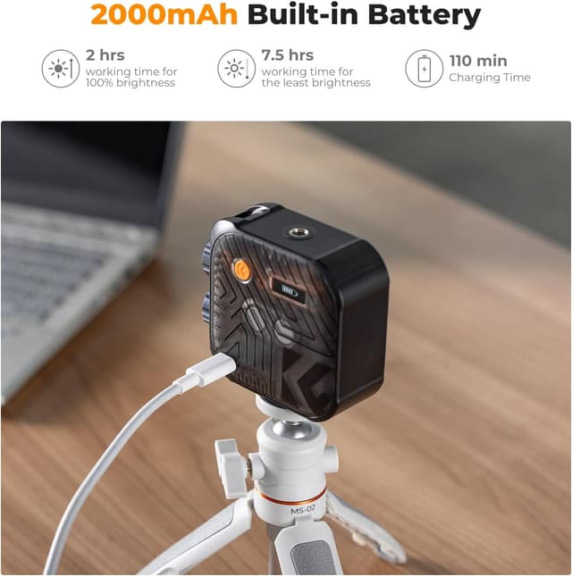 Thumbnail 6 de K&F CONCEPT Magnetic Camera Light 2000mAh