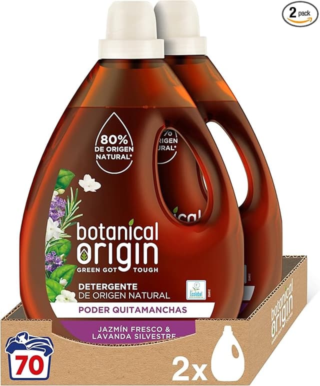 Detalle de Botanical Origin Detergente Ecológico Lavadora 70 lavados