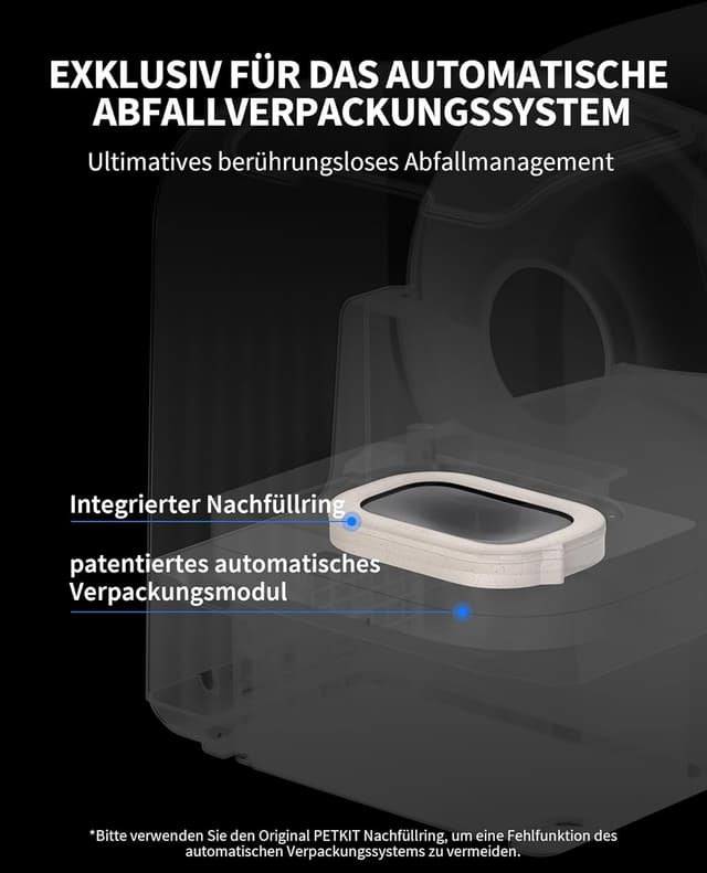 Detalle 2 de PETKIT Katzenstreu-Beutel für PUROBOT Ultra – 4 Rollen Nachfüllbeutel