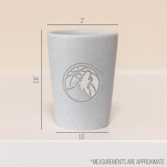 Detalle de Rico Industries NBA Unisex-Adult Modern 2oz Ceramic Shot Glass