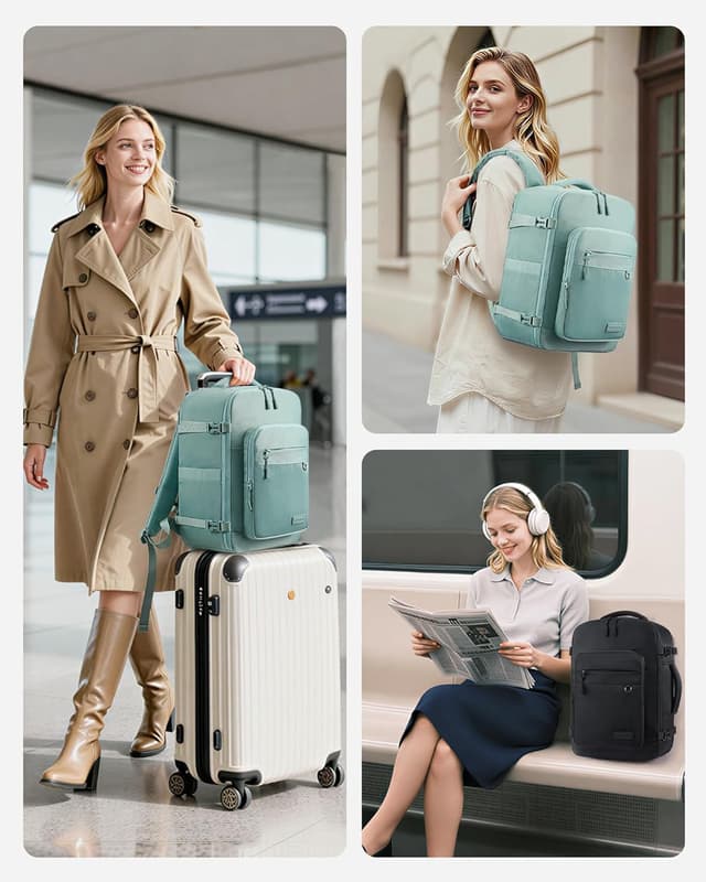 Detalle 2 de LOVEVOOK Ryanair cabin bags underseat travel backpack (40x30x20cm) – lightweight 14-inch laptop sleeve