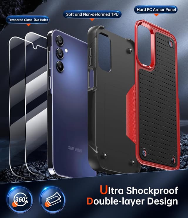 Detalle 2 de LeYi A15 Phone Case with Screen Protectors