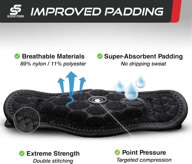 Thumbnail 6 de Sleeve Stars Tennis Elbow Brace Adjustable Strap 9"–23"