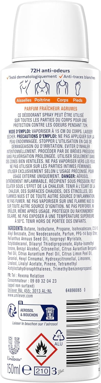Thumbnail 1 de Rexona Déodorant spray 72h Fraîcheur Agrumes 2×150ml