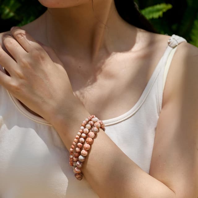 Detalle de Bivei Braccialetto di Cristallo da donna con perle naturali 4 mm elastico