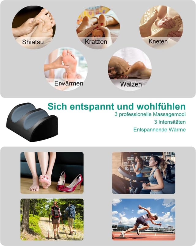 Detalle 2 de LAOBEN Shiatsu Fußmassagegerät mit Heizung