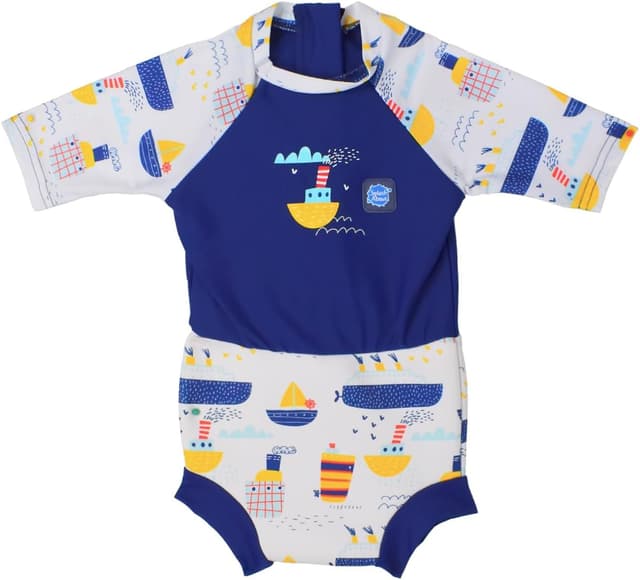 Thumbnail 6 de Splash About Happy Nappy Sunsuit with built-in nappy and UPF50+ sun protection