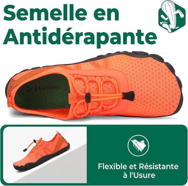 Detalle de SAGUARO Chaussures aquatiques barefoot à séchage rapide pour femmes et hommes (GR.36-48)