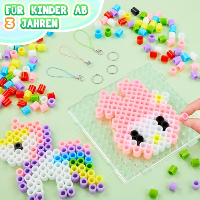 Thumbnail 4 de Bügelperlen Set 1200 Stück 10 mm Pastell