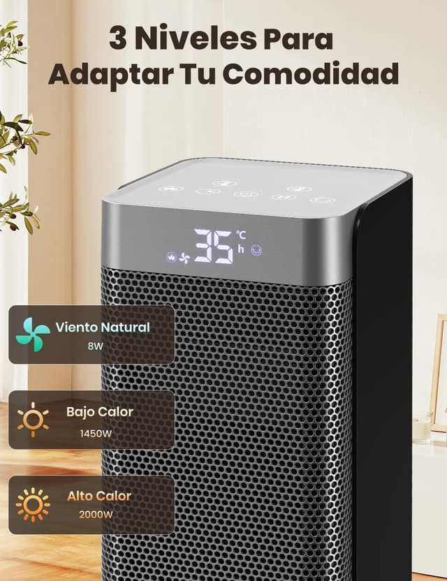 Detalle 2 de Calefactor YOOKESEN 2000W PTC