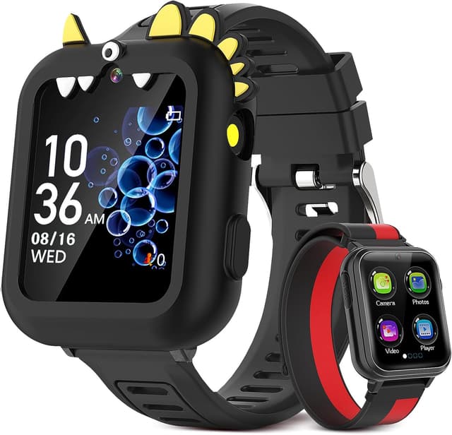 Detalle de Kids Smart Watch Boys Gift (Ages 3–12) with 39 Games, HD Camera/Video, Music, Pedometer & Alarm Clock