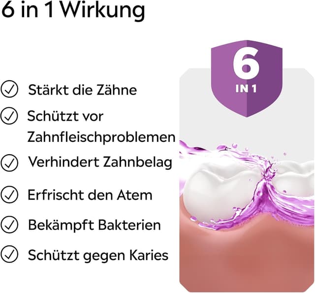 Thumbnail 2 de LISTERINE Total Care Mundspülung 6×500 ml für Kariesschutz 🦷