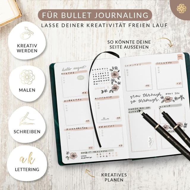 Thumbnail 4 de LEBENSKOMPASS Handlettering Stifte Set 6 🎨