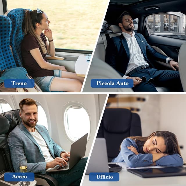 Detalle 2 de Nourideaux Nackenkissen Dunkelgrau Flugzeug