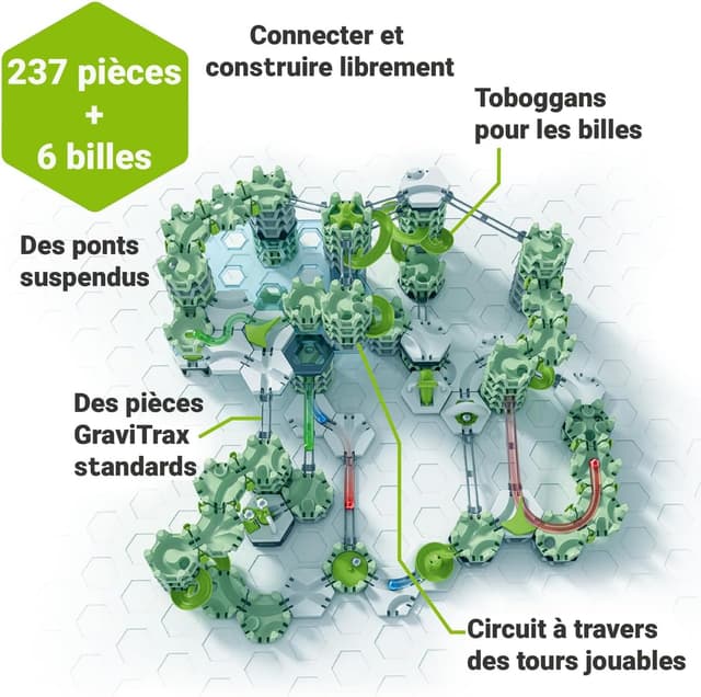 Detalle 1 de GraviTrax Action Set Skytrax XL 200 pièces