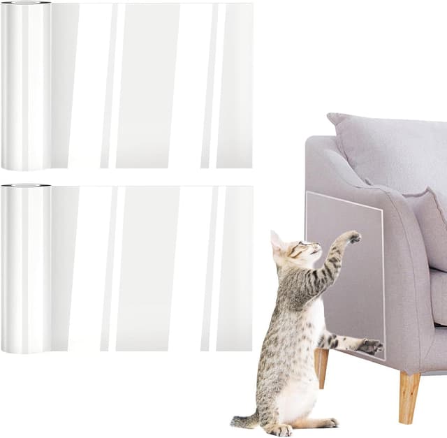 Detalle de 2 Pcs Pet Anti-Scratch Sofa Protectors (Transparent) – 11.8" x 118