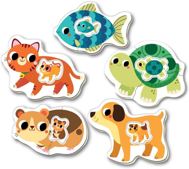 Detalle de Educa Set de 5 Puzzles Infantiles Animales 🧩