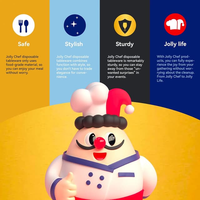 Thumbnail 6 de JOLLY CHEF 100-Pack 20 oz Disposable Coffee Cups (with Lids, Sleeves & Stirrers) – Blue Leaf and Grey Leaf