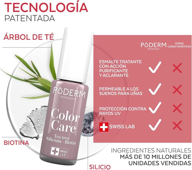 Thumbnail 3 de PODERM Esmalte Tea Tree 2 in 1 10 ml