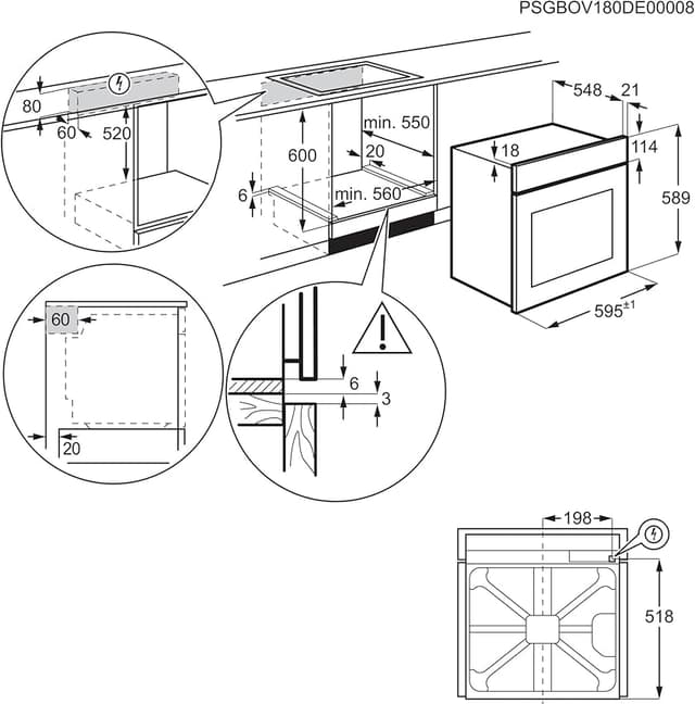 Detalle de Electrolux EOF6P54TX Horno Multifunción Inox