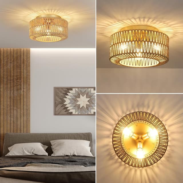 Detalle 2 de FRIDEKO HOME Deckenlampe Boho 3-flammig