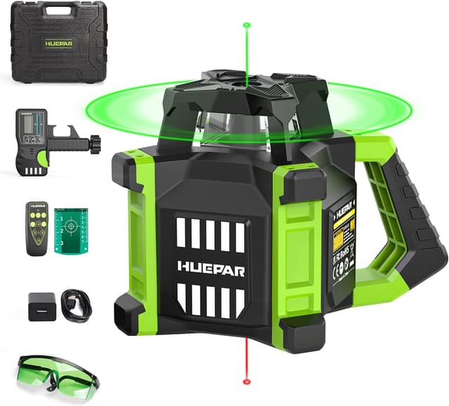 Detalle de Huepar GF360G Kreuzlinienlaser grün mit 45 m