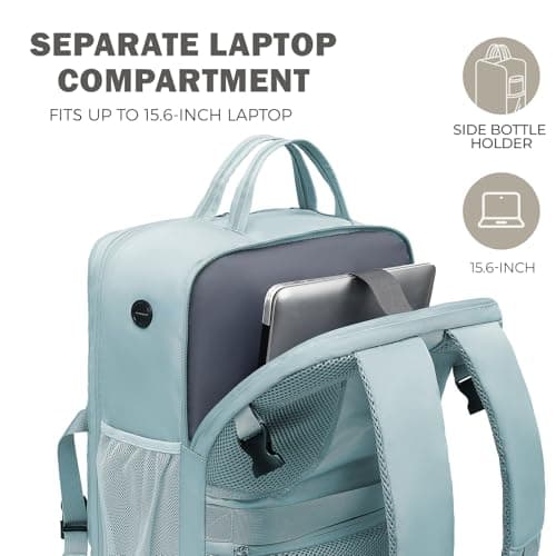 Detalle de VMIKIV Mochila de cabina 45x36x20 cm para avión (Easyjet) 32 L con apertura 180° y bolsillos