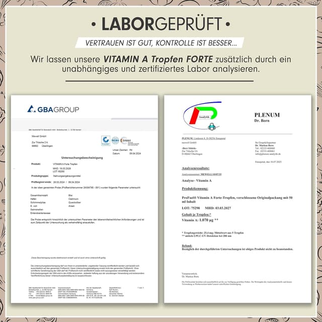 Detalle 1 de Vitamin A Tropfen FORTE 1000 µg, 1800 Tropfen