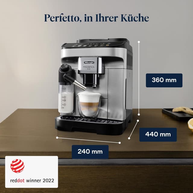Thumbnail 6 de De’Longhi Magnifica Evo ECAM292.81.SB – Kaffeevollautomat mit One-Touch-Getränken, Cappuccino & Espresso
