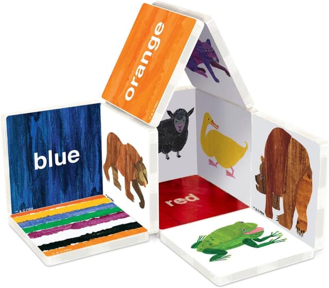 Detalle de CreateOn Eric Carle Brown Bear with Polar Bear Bonus Set Magnetic Tiles (24-Piece) — STEM Building Set for Kids Ages 3+