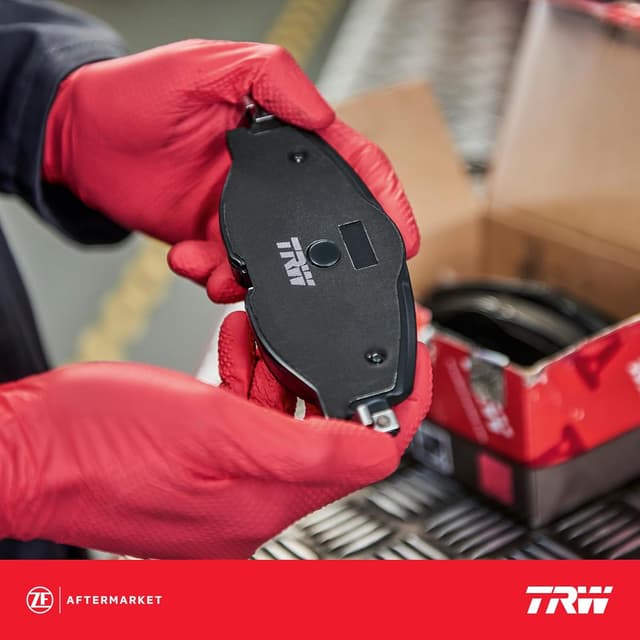 Detalle de TRW GDB1814 : kit de 4 plaquettes de frein avec contact d’usure (essieu avant, Audi A4 B8)