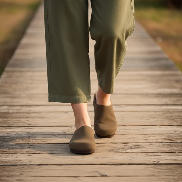 Detalle 2 de Cushionaire Lute Suede Leather Clogs ⚙