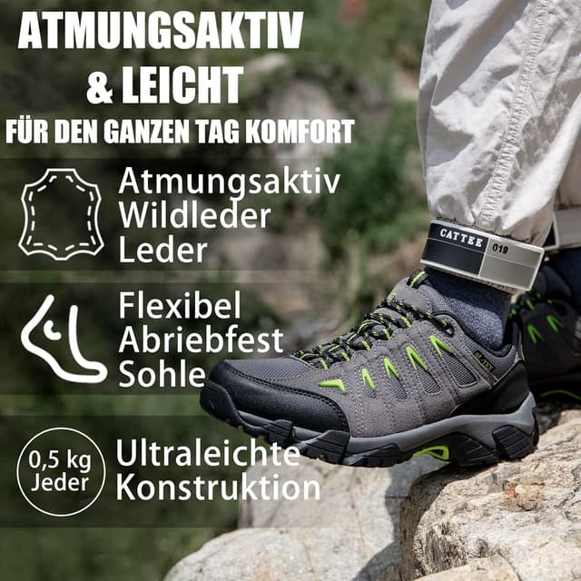 Detalle de SHULOOK Wanderschuhe Herren wasserdicht – leichte Outdoor-Trekkingschuhe für Knöchel, Camping & Wandern