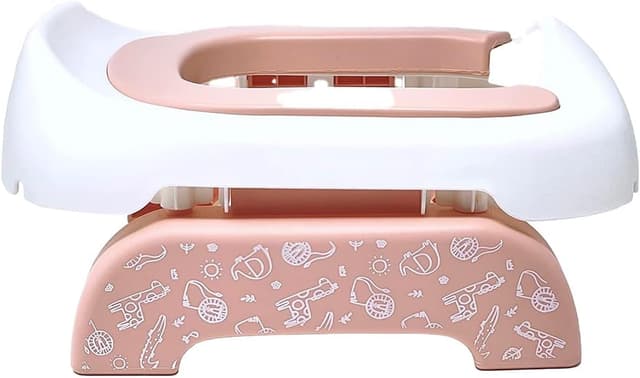 Detalle 2 de Pote Pals Travel Potty Soft PU Cushioned Travel Potty (Pink Safari) with 5 Disposable Liners
