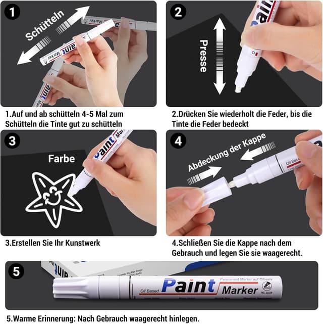 Thumbnail 6 de ANYUKE 4 Permanent Marker wasserfest