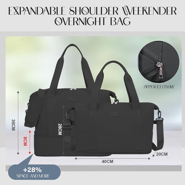 Detalle 2 de Hayayu expandable convertible cabin bag for Ryanair & EasyJet (40x30x20 / 45x36x20)