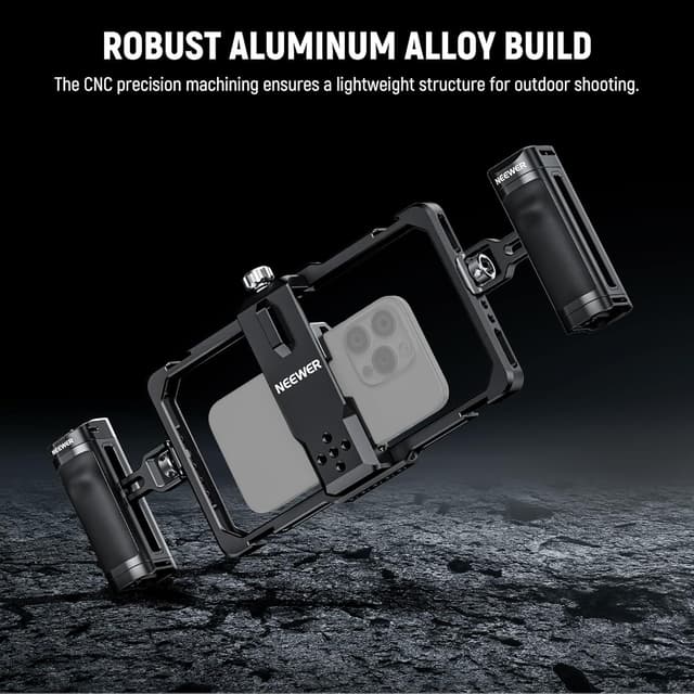 Thumbnail 6 de NEEWER gabbia per telefono PA009E con maniglie laterali e scatto Bluetooth