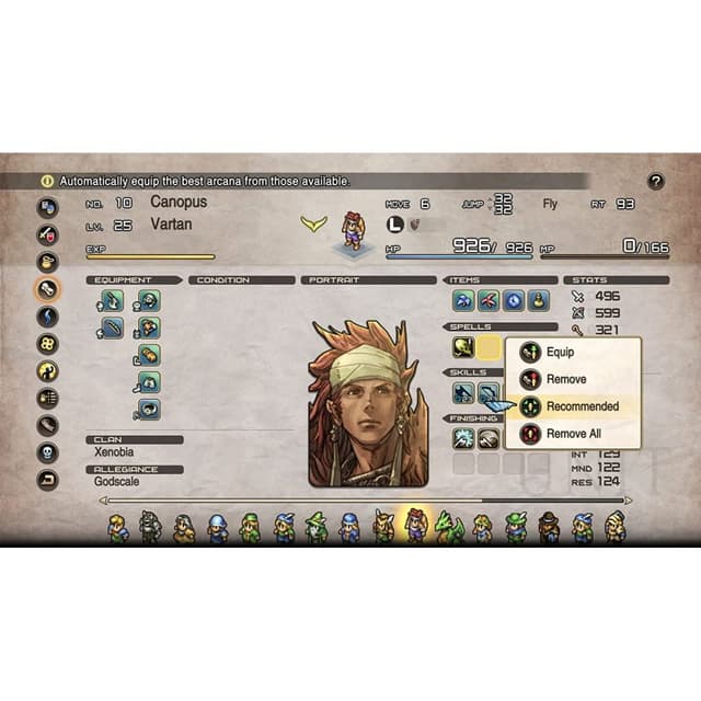 Detalle de Tactics Ogre: Reborn (PS4) de Square Enix: rol táctico con decisiones y múltiples rutas