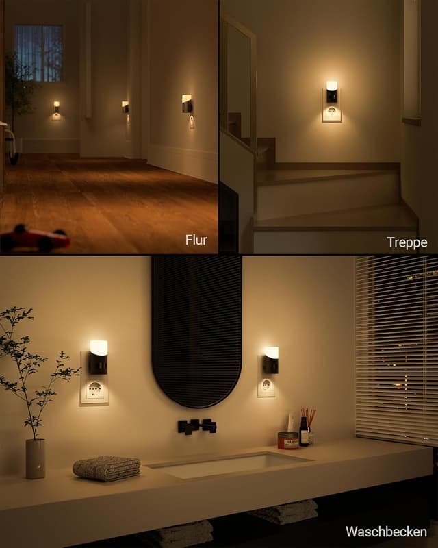 Detalle de Lyridz Nachtlicht Steckdose 2 Stück