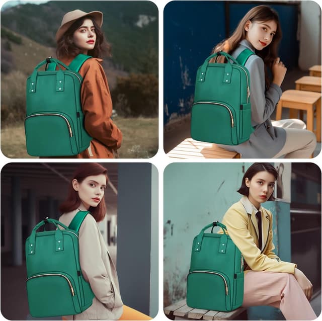 Detalle 2 de Z-MGKISS women’s laptop backpack (15.6 inch) – casual daypack rucksack, 25L, water-resistant nylon