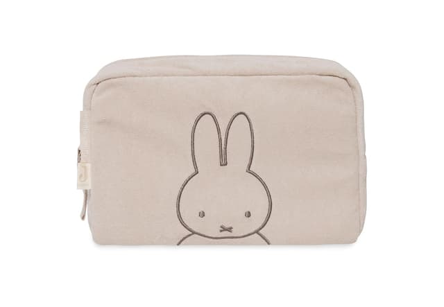 Detalle de Jollein Frottee Windeltasche Miffy Nougat – Windeletui & Kosmetiktasche (Beige)