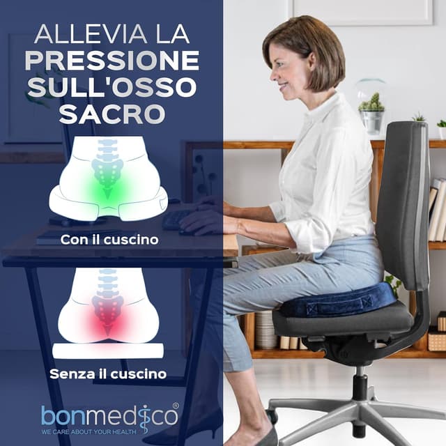 Thumbnail 4 de bonmedico Cuscino ortopedico memory foam con gel 1 pezzo