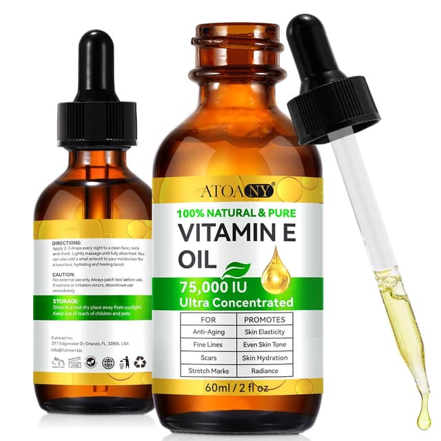 Detalle de flasture Vitamin E Oil 75,000 IU, 2 Fl Oz