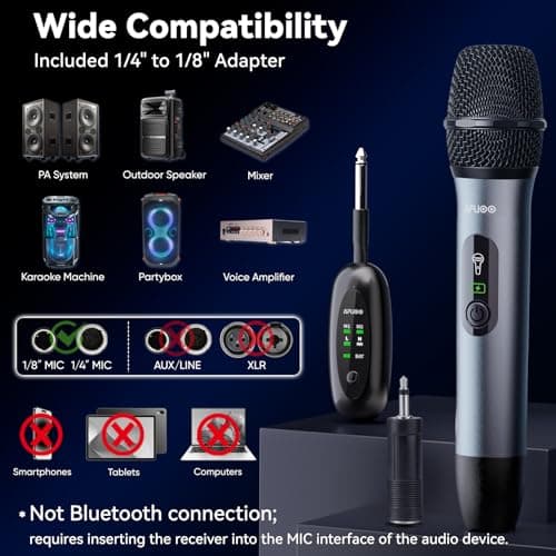 Thumbnail 7 de AFUOO Wireless Microphone Set 200ft 🎤