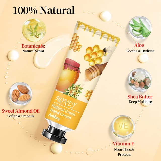 Detalle 2 de ANKOOY 12-Pack Hand Cream for Dry, Cracked Hands (Travel Size) — 10 Natural Fragrances