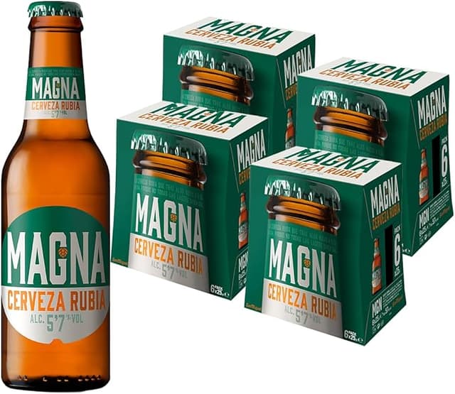 Imagen de Magna Cerveza Lager Dorada, 24 Botellas, Sabor Intenso 🍺 en OfertitasTOP